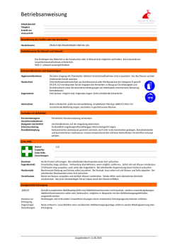 Betriebsanweisung