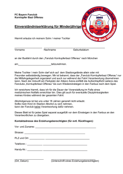 inverst&auml;ndiserkl&auml;rung der Eltern f&uuml;r Minderj&auml;hrige f&uuml;r die Busfahrten