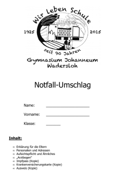 Notfallumschlag zum