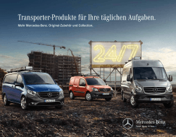Transporter-Produkte für Ihre täglichen Aufgaben. - Mercedes