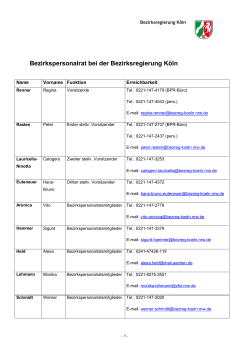 Bezirkspersonalrat bei der Bezirksregierung Köln