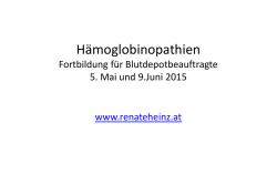 H&auml;moglobinopathien