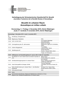 Programm_Zürich - Schweizerische Gesellschaft für Akustik