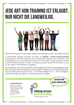 Jede Art von Training ist erlaubt. Nur nicht die langweilige.