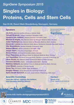 SignGene Symposium 2015 - Max Delbr&uuml;ck Center for Molecular