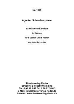 Leseprobe 1. Akt - Theaterverlag Rieder