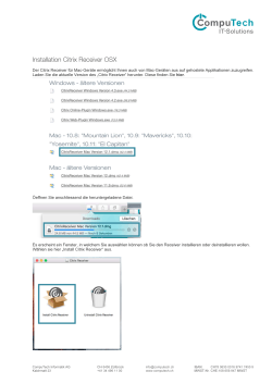 Installation Citrix Receiver Client Mac OS X