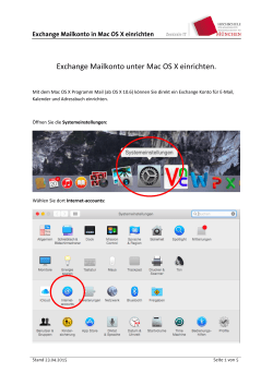 Exchange Mailkonto unter Mac OS X einrichten.