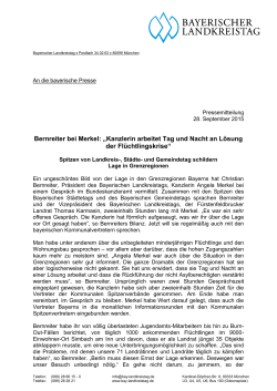 Bernreiter bei Merkel: „Kanzlerin arbeitet Tag und Nacht an Lösung