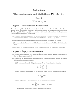 Thermodynamik und Statistische Physik (T4)
