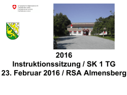 Instruktionssitzung Vereine