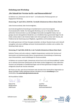 Die Zukunft der Vereine im Elz