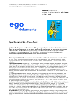 Ego Documents – Press Text