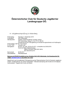 Österreichicher Club für Deutsche Jagdterrier Landesgruppe OÖ.