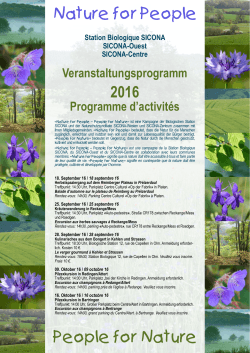 2016 People for Nature Nature for People
