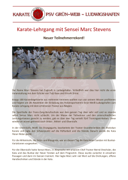Karate-Lehrgang mit Sensei Marc Stevens