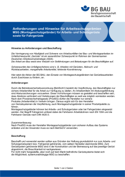 Montageschutzgeländer Anforderungen und Hinweise