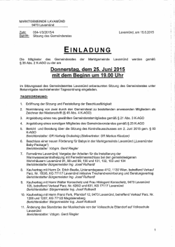 einladung - Marktgemeinde Lavam&uuml;nd