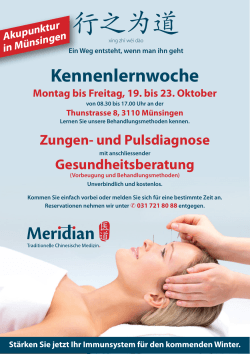Info-Flyer - Meridian TCM Münsingen