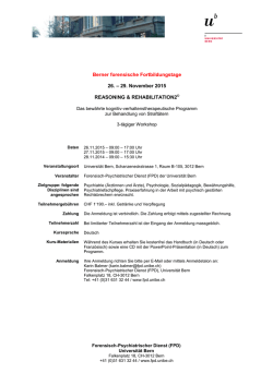 Inhalt Flyer - Universit&auml;t Bern