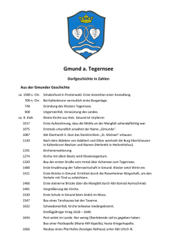 Dorfgeschichte in Zahlen - Gemeinde Gmund am Tegernsee
