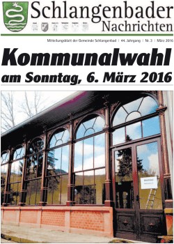 am Sonntag, 6. März 2016