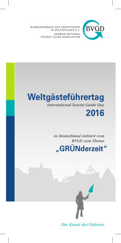 BVGD-Programm mit rund 250 kostenlosen Spezialführungen zum