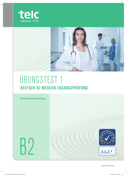 Übungstest telc Deutsch B2 Medizin Zugangsprüfung