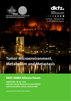 Tumor Microenvironment, Metabolism and Metastasis