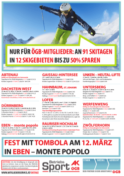 FEST MIT TOMBOLA AM 12. M&Auml;RZ IN EBEN &ndash; MONTE POPOLO