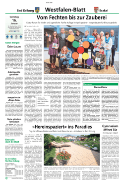 Vom Fechten bis zur Zauberei