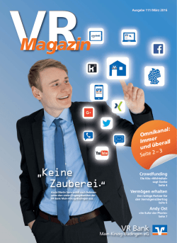 Ausgabe März 2016 als PDF öffnen - VR Bank Main