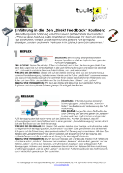Einf&uuml;hrung in die Zen &bdquo;Direkt Feedback&ldquo; Routinen