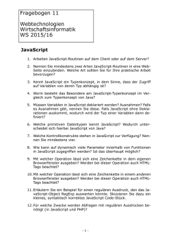 JavaScript - Wirtschaftsinformatik
