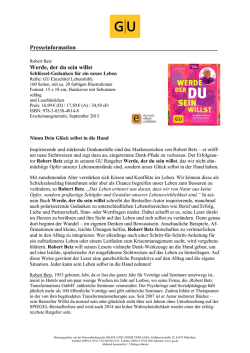 Presseinformation Werde, der du sein willst