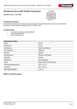 SK-Patronen Dorus HKP 25 Weiß 15-kg-Karton