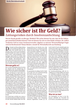 Wie sicher ist Ihr Geld?