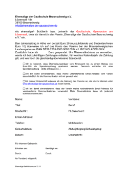 Ehemalige der Gau&szlig;schule Braunschweig e