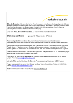 Ehemalige Lokf&uuml;hrer - Verkehrshaus der Schweiz