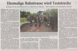 Ehemalige Bahntrasse wird Teststrecke