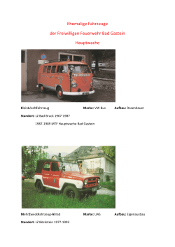Ehemalige Fahrzeuge - Freiwillige Feuerwehr Bad Gastein