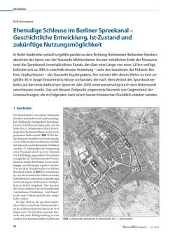 Ehemalige Schleuse im Berliner Spreekanal &ndash; Geschichtliche