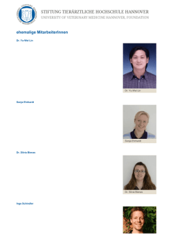 ehemalige MitarbeiterInnen - Stiftung Tier&auml;rztliche Hochschule