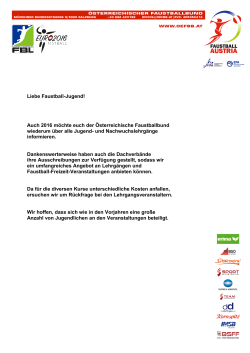Jugendbroschüre 2016 online - Österreichischer Faustballbund