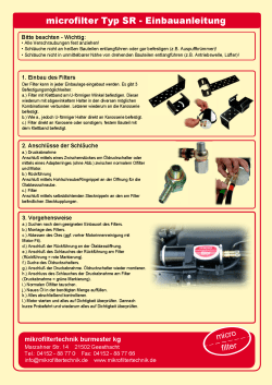 microfilter Typ SR