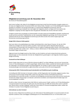 Mitgliederversammlung November 2015 - ICT