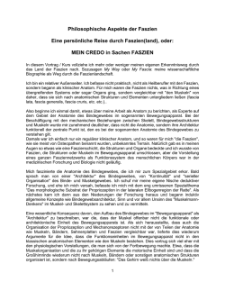 My credo as to fascia Deutsch JvdW 2015 DE Dokument