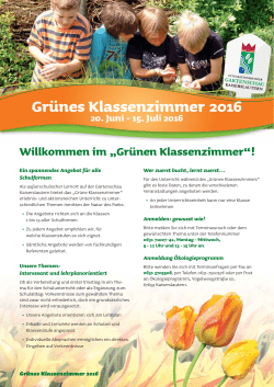 Gr&uuml;nes Klassenzimmer 2016 - Gartenschau Kaiserslautern