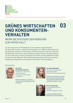 Gr&uuml;nes Wirtschaften und Konsumentenverhalten