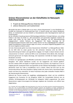 Gr&uuml;nes Klassenzimmer im S&uuml;dschwarzwald